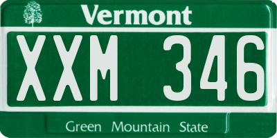VT license plate XXM346