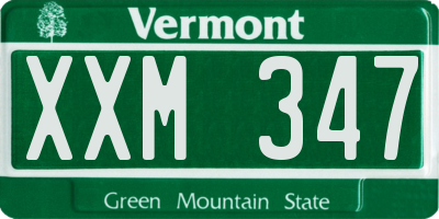 VT license plate XXM347