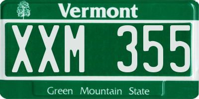 VT license plate XXM355