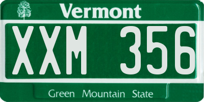 VT license plate XXM356