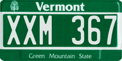 VT license plate XXM367