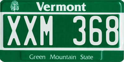 VT license plate XXM368