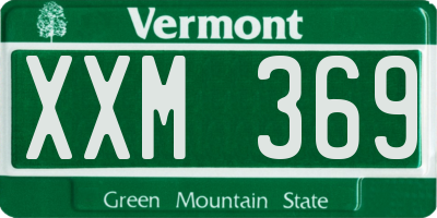 VT license plate XXM369