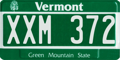 VT license plate XXM372