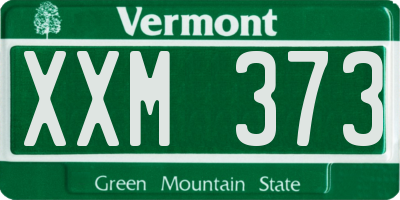 VT license plate XXM373
