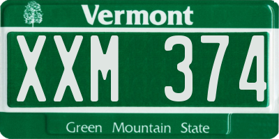 VT license plate XXM374