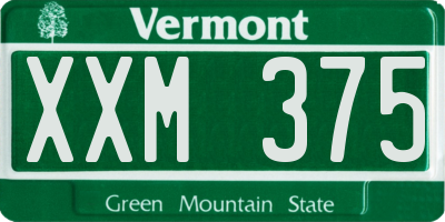 VT license plate XXM375