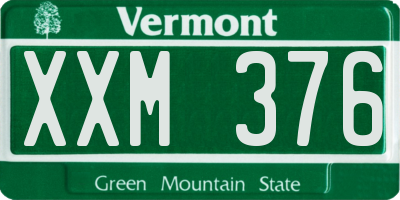 VT license plate XXM376