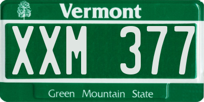 VT license plate XXM377