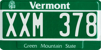 VT license plate XXM378