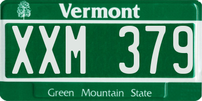 VT license plate XXM379