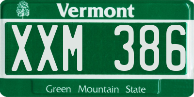 VT license plate XXM386