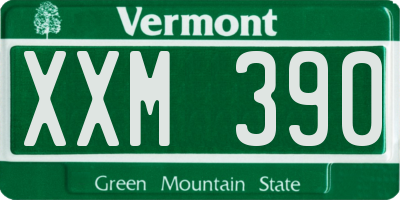 VT license plate XXM390