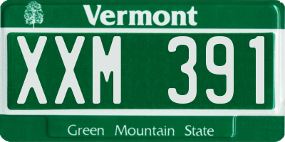 VT license plate XXM391