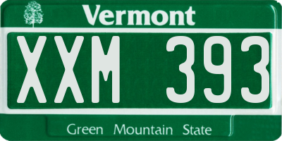 VT license plate XXM393