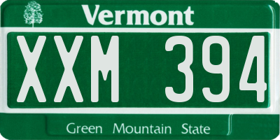 VT license plate XXM394