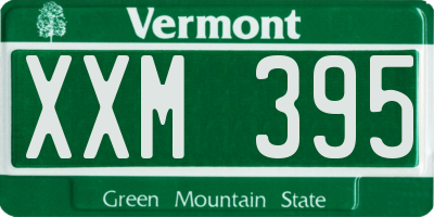 VT license plate XXM395