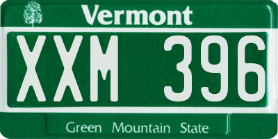 VT license plate XXM396