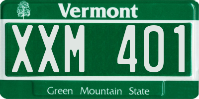 VT license plate XXM401