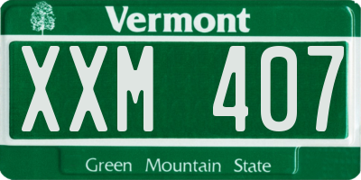 VT license plate XXM407