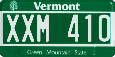 VT license plate XXM410
