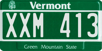 VT license plate XXM413