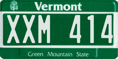 VT license plate XXM414