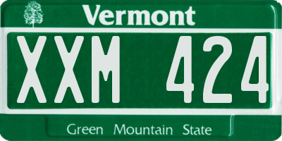 VT license plate XXM424