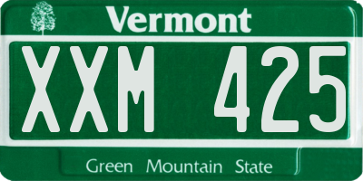 VT license plate XXM425