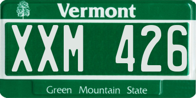 VT license plate XXM426