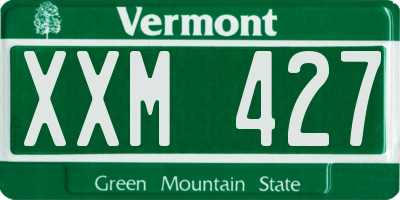 VT license plate XXM427