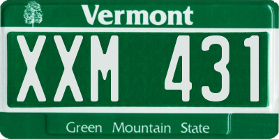 VT license plate XXM431