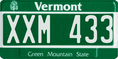 VT license plate XXM433