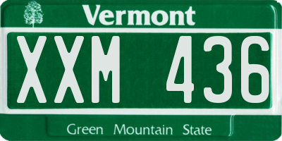 VT license plate XXM436