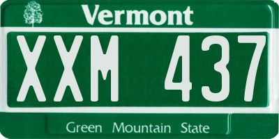 VT license plate XXM437