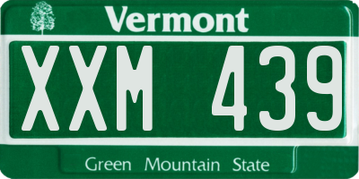 VT license plate XXM439