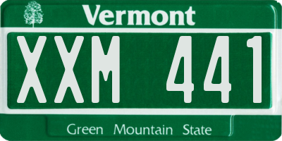 VT license plate XXM441