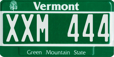 VT license plate XXM444
