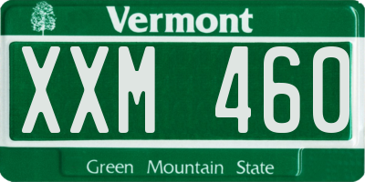 VT license plate XXM460