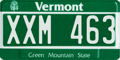 VT license plate XXM463
