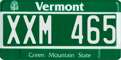 VT license plate XXM465