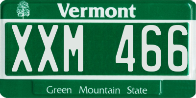 VT license plate XXM466