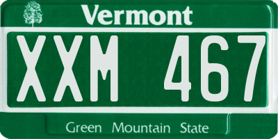 VT license plate XXM467