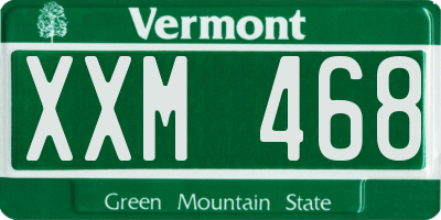 VT license plate XXM468