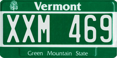 VT license plate XXM469