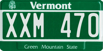 VT license plate XXM470