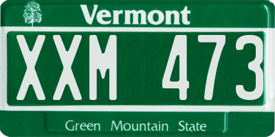 VT license plate XXM473