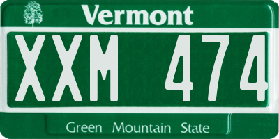 VT license plate XXM474