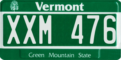 VT license plate XXM476