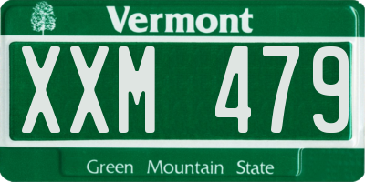 VT license plate XXM479
